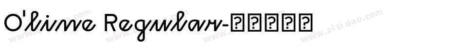 O'line Regular字体转换